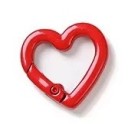 Key Ring 2.5 cm Heart Metal Alloy Metal Pendant Solid Loop Key Decoration Handbag Backpack Gift 4