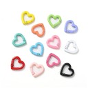Key Ring 2.5 cm Heart Metal Alloy Metal Pendant Solid Loop Key Decoration Handbag Backpack Gift 1