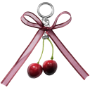 Keychain Lace Imitation Pearls Bow with Cherries Decorative Keyring Handbag Backpack Romantic Accessory 6