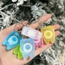 Keychain Set with Dental Floss 30 pcs 15 m per Piece Plastic Case with Ring Multicoloured Portable Case for Oral Hygiene 5