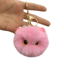 Keychain with Plush Cat Universal Size Metal Key Ring Cute Keyring for Backpack 5
