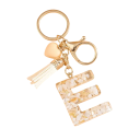 Keychain with White Initials and Heart 4 cm Resin Keyring Decorative Accessory for Handbag Backpack Gift 5