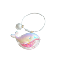 Keyring 6 x 4 cm Whale Acrylic Keychain Cute Sea Motif Lightweight Key Accessory Backpack Handbag 3