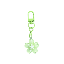 Keyring Imitation Sakura Resin Transparent Floral Design Metal Ring Key Decoration Backpack Handbag 4