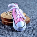 Keyring in the shape of a mini canvas trainer with laces Keychain for children and adults Metal ring with chain Cute gift 4