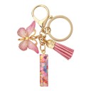 Keyring with Letter and Butterfly 55 mm Resin Keychain Decorative Accessory for Handbag Backpack Gift 9