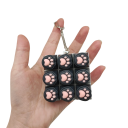 Keyring with Nine Soft Silicone Cat Paws Stress Relief Toy Keychain for Backpack or Office 6