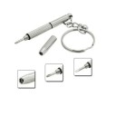 Keyring with Screwdrivers 3-in-1 for Glasses and Small Repairs – Set of 2 with Cross, Flat and Hexagonal Tip 1