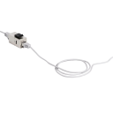 Keystone spojka RJ45 CAT6A tienená 8P8C 10Gbps kovová strieborná 180° modul pre prepojenie ethernet káblov PC router 2