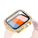 Kimalteleva timanttikuori Apple Watch 41 mm Karkaistu lasi näyttösuoja Täysikehyksinen kotelo Apple Watch Series 9 8 7 iWatch 4