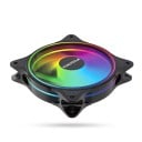 Kimdoole RGB ventilator til PC kabinet 120 x 120 x 25 mm Hydraulisk leje 12 V 4pin 26 dB(A) Sort Til gaming PC og CPU køling 5