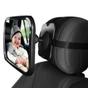 Kinder-Auto-Rückspiegel 24,5x17,5 cm Rechteckiger verstellbarer Kopfstützenspiegel Sicherheitsüberwachung Weite Sicht 2