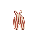 Kinder Baumwoll Overall ohne Ärmel mit Bären Rot mit beigen Streifen Baby Overall mit Tasche und Knöpfen an den Schultern für Mädchen 5