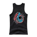 Kinder Baumwoll Tanktop mit Haifischdruck Einfarbiges ärmelloses T-Shirt mit Rundhalsausschnitt Sommeroberteil für Jungen und Mädchen Bequem in verschiedenen Farben 4