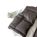 Kinder Daunenweste Herbstlicher und winterlicher dicker Mantel für Jungen und Mädchen Einfarbige Weste mit Rollkragen, Reißverschluss und Taschen aus Polyester 7