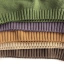 Kinder gebreide trui van 100% katoen Vintage stijl Effen trui voor jongens en meisjes met ronde hals Zachte top voor peuters Herfst 13