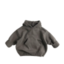 Kinder gestrickter Pullover mit Kapuze 12M–6Y Sanfter einfarbiger Cardigan mit Fronttasche Lockere Passform für Jungen und Mädchen Warmer Herbst- und Winteroberteil Verschiedene Farben 7