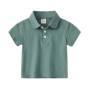 Kinder Jungen Poloshirt mit Kragen und Knöpfen Kurzarm Baumwollshirt mit Kragen 9