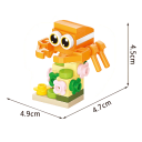 Kinder Mini-Bausatz Krabbe 4,9 x 4,7 x 4,5 cm Set 34 Teile Mikro-Bausteine Buntes 3D-Modell eines Tieres Bauklötze Kreatives Spielzeug ab 6 Jahren 2