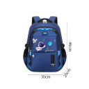 Kinder-Schulranzen für Jungen 46 x 30 x 20 cm Astronaut Wasserdichter Rucksack Gepolstertes Rückensystem 5 Reißverschlusstaschen Flaschen 2