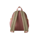 Kinder Schulrucksack 27 x 22 x 10 cm Beige-Rosa mit Apfelmuster Verstellbare Träger Reißverschlusstaschen Kindergartenausflug Mädchentasche 4