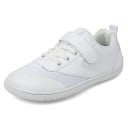 Kinder Sneakers Unisex Niedriger Schnitt Breite Spitze Schnürsenkel und Klettverschluss Atmungsaktives Mesh Hintere Schlaufe Gummisohle Für 5