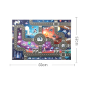 Kinder Spielmatte 83x57cm Weicher Teppich mit Stadtmotiv Straße Parkplatz Klettern Schaumstoffmatte 0,5-1cm 2