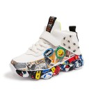 Kinder Sportschuhe Jungen Sneaker Graffiti Muster Informelle Jungen Schuhe 4