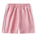 Kinder Sportshorts mit elastischem Bund und kontrastierenden Streifen an den Seiten lockere Shorts für Jungen und Mädchen 3