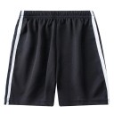 Kinder Sportshorts mit elastischem Bund und kontrastierenden Streifen an den Seiten lockere Shorts für Jungen und Mädchen 5