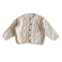 Kinder Strickcardigan 9M–8Y Grober Wollpullover mit Knöpfen Retro Hanfjacke für Jungen und Mädchen Einfarbiger Herbst- und Winterpullover Verschiedene Farben 8