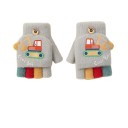 Kinder Strickhandschuhe mit abklappbarem Oberteil und Bagger-Motiv, aus Acrylmaterial, Alter 2–5 Jahre, Winterhandschuhe für Jungen 4