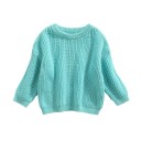 Kinder Strickpullover für Babys 3M–5Y Herbst- und Winterfreizeitoberteil mit langen Ärmeln Einfarbiger Acryl- und Baumwollpullover für Mädchen und Jungen 7