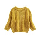 Kinder Strickpullover für Babys 3M–5Y Herbst- und Winterfreizeitoberteil mit langen Ärmeln Einfarbiger Acryl- und Baumwollpullover für Mädchen und Jungen 13