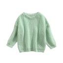 Kinder Strickpullover für Babys 3M–5Y Herbst- und Winterfreizeitoberteil mit langen Ärmeln Einfarbiger Acryl- und Baumwollpullover für Mädchen und Jungen 23