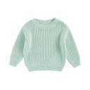 Kinder Strickpullover für Babys 3M–5Y Herbst- und Winterfreizeitoberteil mit langen Ärmeln Einfarbiger Acryl- und Baumwollpullover für Mädchen und Jungen 22