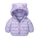 Kinder Winterjacke mit Kapuze und Ohren Unisex warme Jacke mit Reißverschluss Wärmender weicher Polyester Niedliches Winterkleidung 2