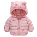 Kinder Winterjacke mit Kapuze und Ohren Unisex warme Jacke mit Reißverschluss Weicher wärmender Polyester Niedliche Winterbekleidung geeignet für Jungen und Mädchen 1