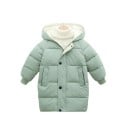 Kinder Winterjacke mit Reißverschluss und Kapuze, warmer Baumwoll-Polyester-Mantel für Jungen und Mädchen, bequeme Winterbekleidung 7