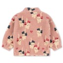Kinder Winterjacke rosa mit Katzenmotiv Plüsch Baumwoll-Polyester Jacke mit Reißverschluss und hohem Kragen Warmer bequemer Wintermantel 2