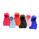 Kinderen donsvest met capuchon en oortjes Herfst en winter warme katoenen jas voor peuters en meisjes Effen vest met rits van polyester en katoen 10