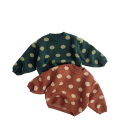 Kinderen gebreide trui met stippen Katoen Effen kleuren Vintage stijl Warme herfst- en wintertrui met ronde hals voor jongens en meisjes Schattig ontwerp 5