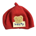 Kinderen gebreide winter baret 1–3 jaar Polyester warme baret met een teddybeer Zachte wintermuts voor kinderen schattige accessoire 3