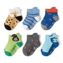 Kinderen Jongens Antislip Sokken 6 Paar met Dierenmotieven Comfortabele Sokken voor Kinderen 1