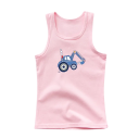 Kinderen katoenen tanktop met tractorprint Zomer top voor jongens en meisjes Effen mouwloos T-shirt met O-hals 5
