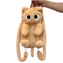 Kinderen Pluche Rugzak 35 × 18 cm Kat Grote Capaciteit Rugzak met Rits Verstelbare Schouderbanden Pluche Accessoire voor Kinderen 8