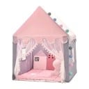 Kinderen prinsessenhuis 95 x 124 x 135 cm Roze opvouwbare speelhuis van niet-toxisch materiaal met raampjes Voor binnen- en buitengebruik 1
