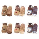 Kinderen unisex antislip sokken 6 paar Kleurrijke sokken met dierenmotieven Katoen polyester elastaan Comfortabele sokken voor kinderen 1