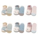 Kinderen unisex antislip sokken 6 paar met dierenmotieven Katoen polyester elastaan 1