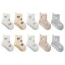 Kinderen unisex sokken 5 paar Kleurrijke sokken met dierenmotief Polyester elastaan Elastische comfortabele sokken voor kinderen dagelijks 6